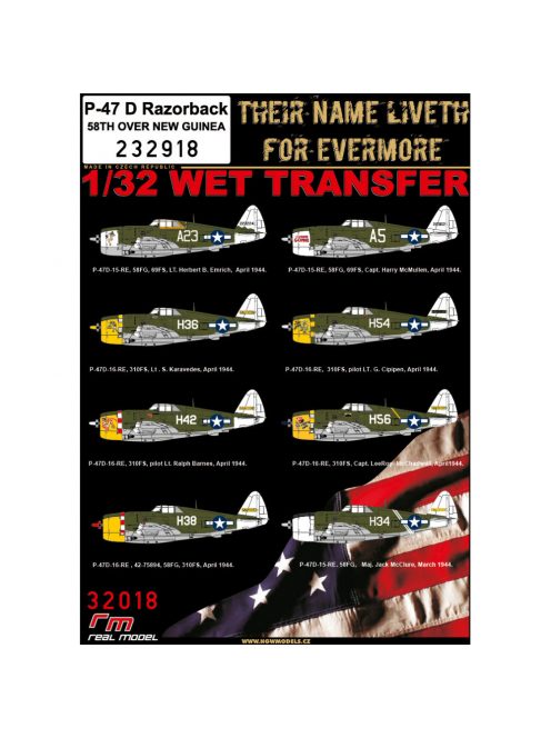 HGW Models - 1/32 P-47D 58 Th FG OVER NEW GUINEA Markings