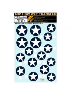   HGW Models - 1/32 P-47 NATIONAL INSIGNIA 1942-1943 - wet transfers