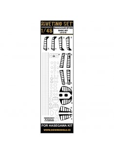   HGW Models - 1/48 Messerschmitt Bf 109G-2/4/6/14 Basic Set - Riveting Sets - lines of rivets, lids, ctrl surfaces