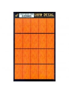   HGW Models - 1/32 Light Wood - Red Tone - Decals Wood Grain - transparent 20 pc. of 60 x 32 mm