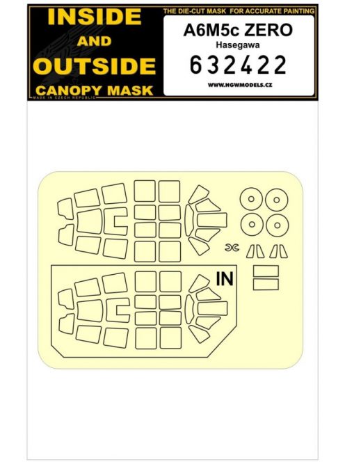 HGW Models - 1/32 A6M5c ZERO - Masks - Hasegawa