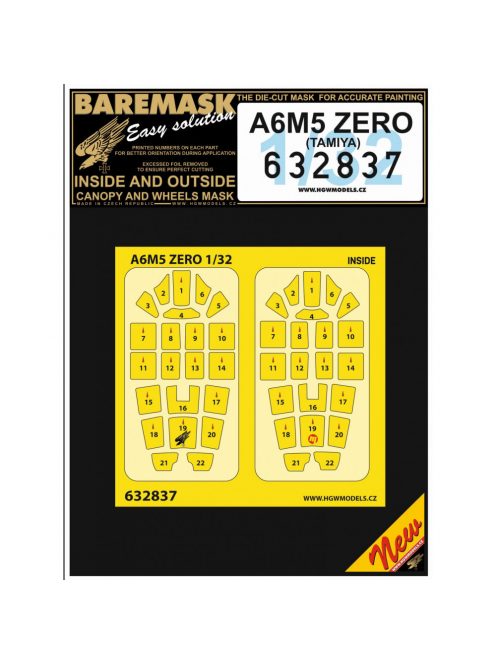 HGW Models - 1/32 A6M5 ZERO mask for Tamiya