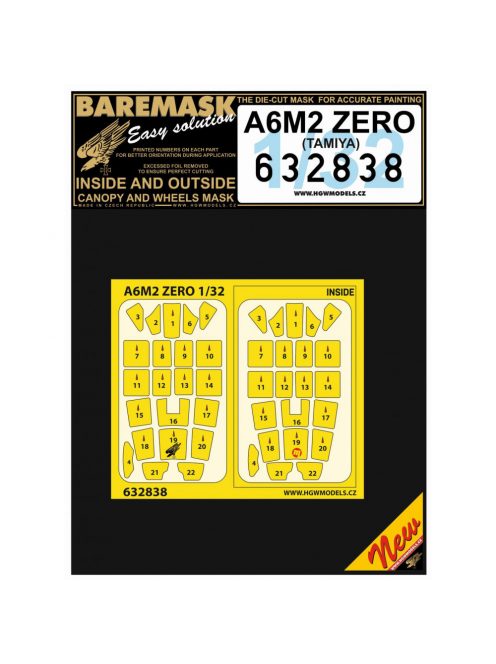 HGW Models - 1/32 A6M2 ZERO mask for Tamiya