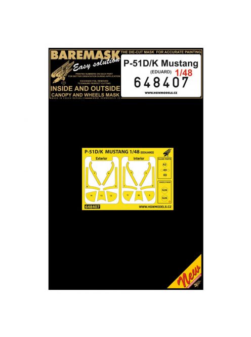 HGW Models - 1/48 P-51D/K Mustang - Masks