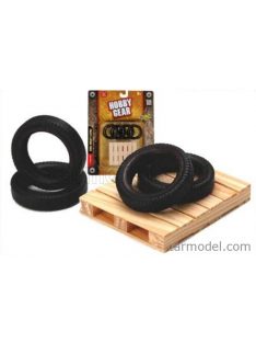   Hobby Gear - Accessories Set Bancale In Legno + Pneumatici - Pallet + Spare Tyres Wood Black