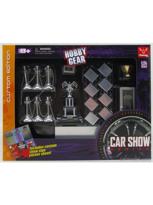 Hobby Gear - Accessories Set Premiazione Vincitore Concorso Custom - Award Winner Custom Car With Trophy Silver