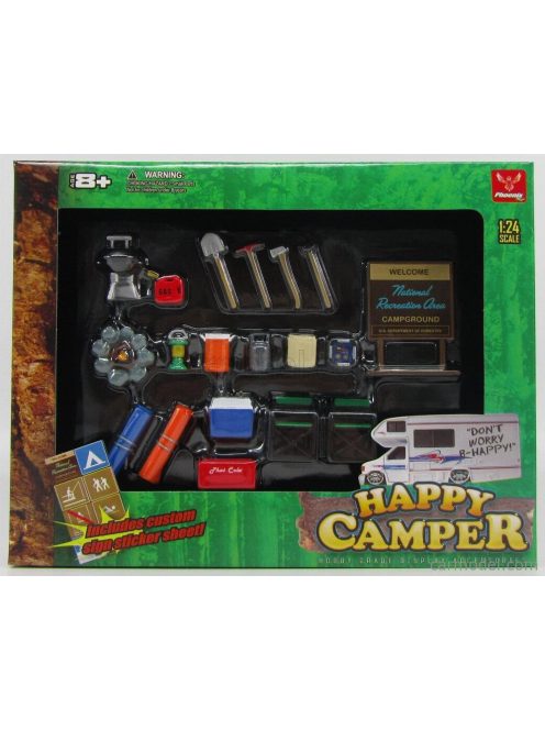 Hobby Gear - Accessories Set Camper Campeggio - Happy Camping Set Caravan Various