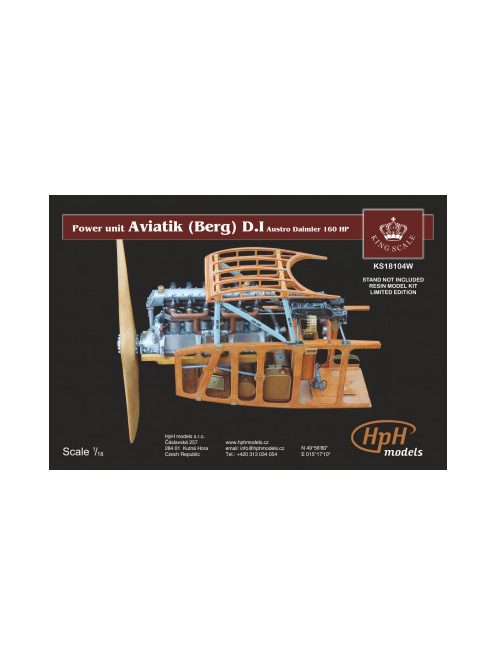 HPH Models - 1/18 Power unit Aviatik(Berg) D.I.Austro Daimler 160 HP