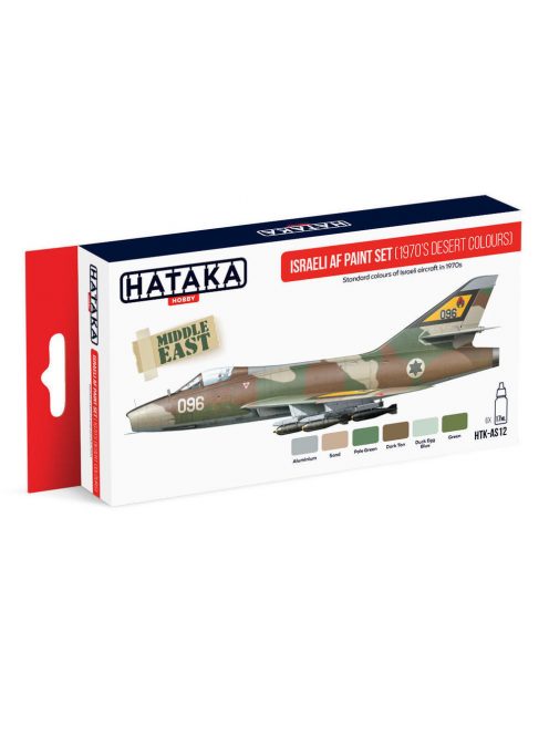 HATAKA - Red Line Set (6 pcs) Israeli AF paint set (1970's desert colours)