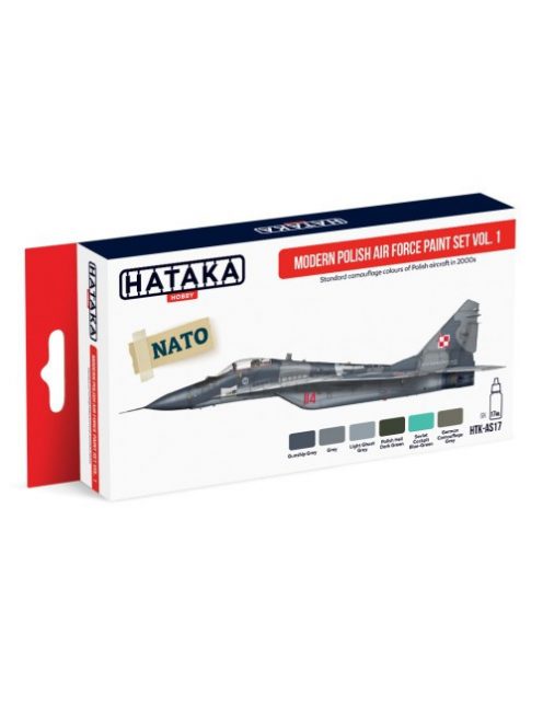 HATAKA - Red Line Set (6 pcs) Modern Polish Air Force paint set vol. 1