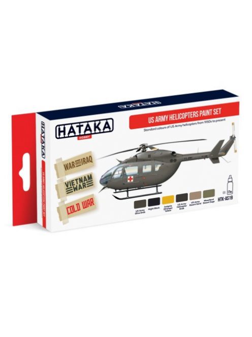 HATAKA - Red Line Set (6 pcs) US Army Helicopters paint set