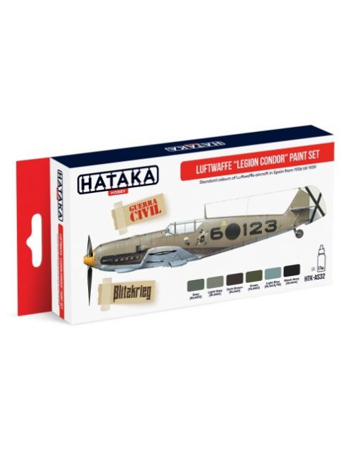 HATAKA - Red Line Set (6 pcs) Luftwaffe Legion Condor paint set