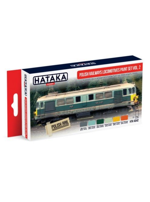 HATAKA - Red Line Set (6 pcs) Polish Railways locomotives paint set vol. 2