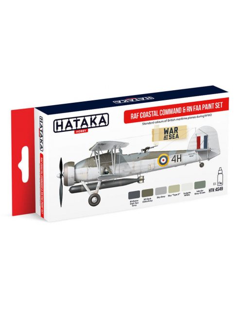 HATAKA - Red Line Set (6 pcs) RAF Coastal Command & RN FAA paint set