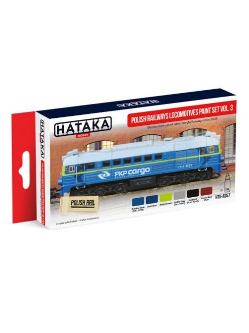 HATAKA - Red Line Set (6 pcs) Polish Railways locomotives paint set vol. 3