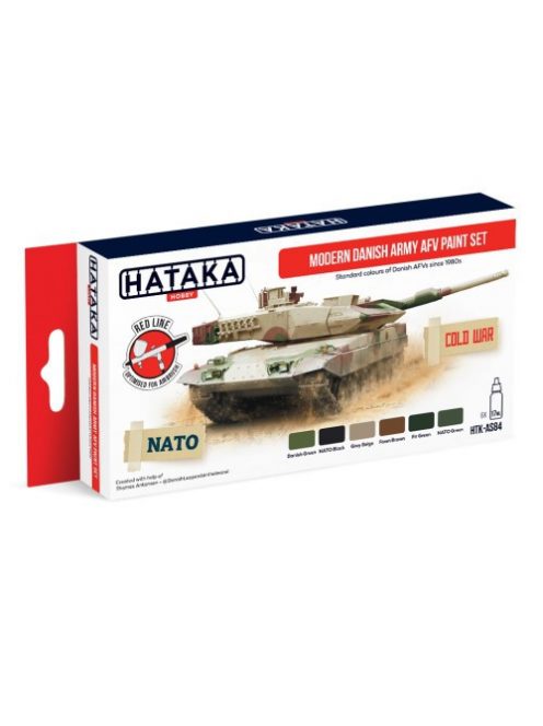 HATAKA - Red Line Set (6 pcs) Modern Danish Army AFV paint set