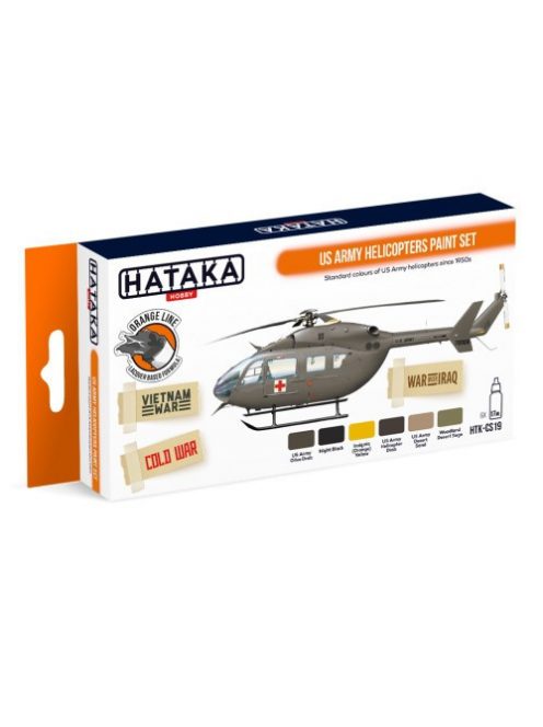 HATAKA - Orange Line Set(6 pcs) US Army Helicopters Paint Set