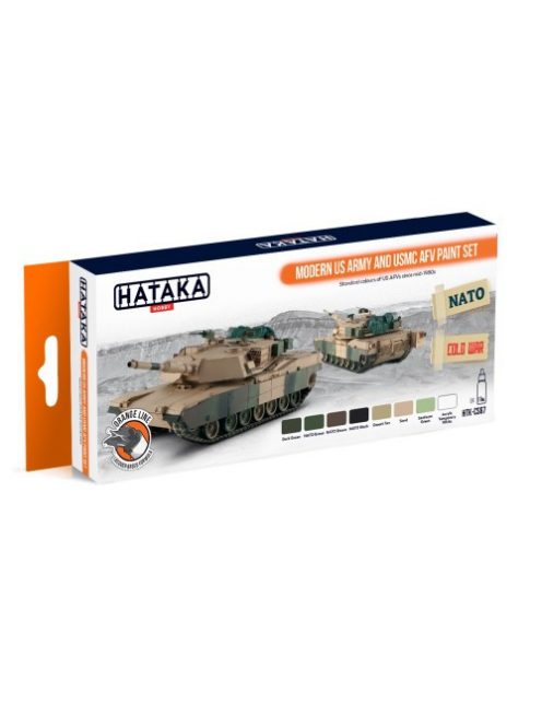 HATAKA - Orange Line Set(8 pcs) Modern US Army and USMC AFV paint set