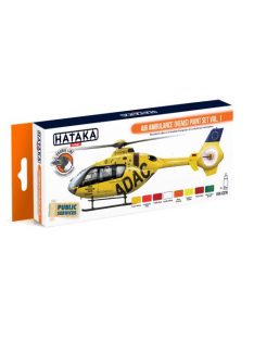   HATAKA - Orange Line Set(8 pcs) Air Ambulance (HEMS) paint set vol. 1