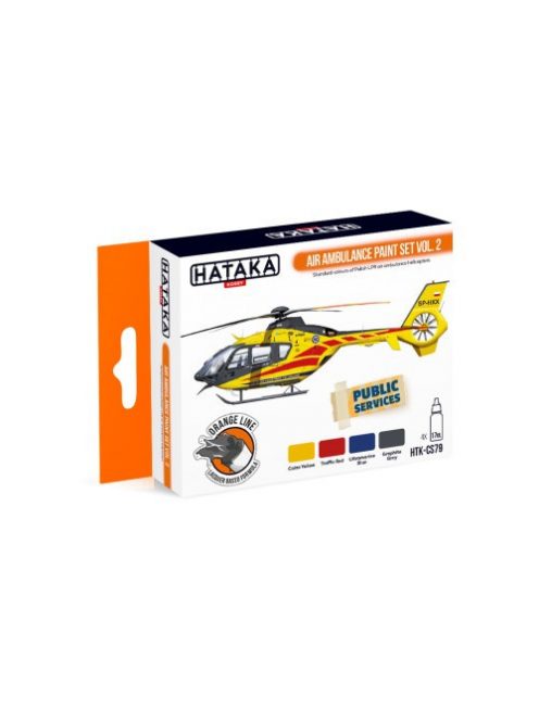 HATAKA - Orange Line Set(4 pcs) Air Ambulance paint set vol. 2