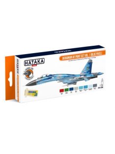   HATAKA - Orange Line Set(8 pcs) Ukrainian AF paint set vol. 1 (Blue Pixel)