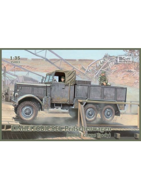 IBG Models - German Standard Diesel Platform Truck (Einheitsdiesel Pritschenwagen) With Metal Cargo Body