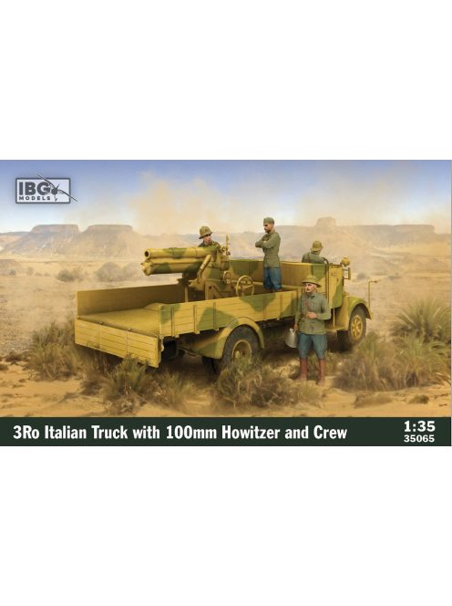 IBG - 1/35 3Ro Italian Truck with 100mm Howitzer and Crew Figures (4 figures included) 