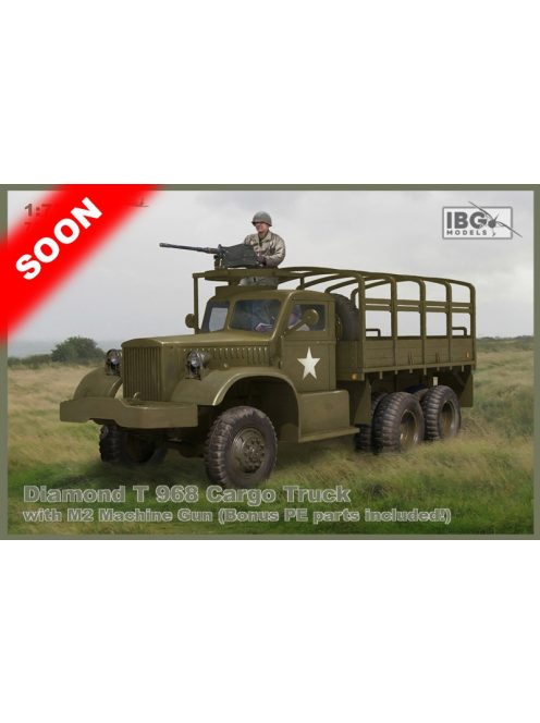 IBG Models - Diamond T 968 Cargo Truckâ With M2 Machine Gun (Bonus Pe Parts Included)