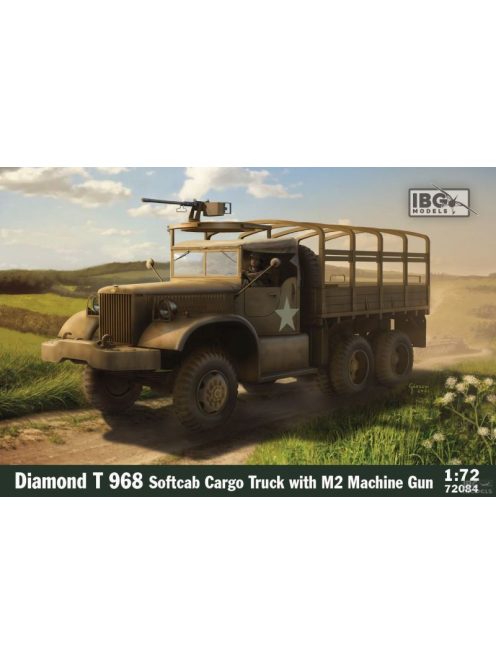 IBG - 1:72 Diamond T 968 Softcab Cargo Truck with M2 Machine Gun - IBG