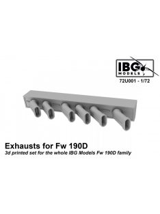   IBG - 1/72 Exhausts for Fw 190D family - 3d Printed Upgrade Set