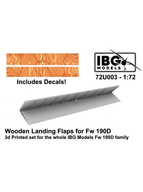 IBG - 1/72 Wooden landing flaps fo Fw 190D family (3d printed +  decal)