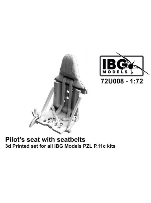 IBG - 1/72 PZL P.11c Pilot's seat with seatbelts (3d printed set)
