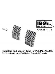   IBG - 1/72 Radiators and Venturi Tube for PZL P.24A/B/C/E - 3d printed