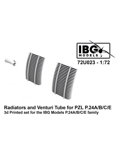 IBG - 1/72 Radiators and Venturi Tube for PZL P.24A/B/C/E - 3d printed