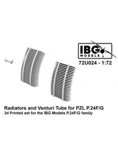   IBG - 1/72 Radiators and Venturi Tube for PZL P.24F/G - 3d printed