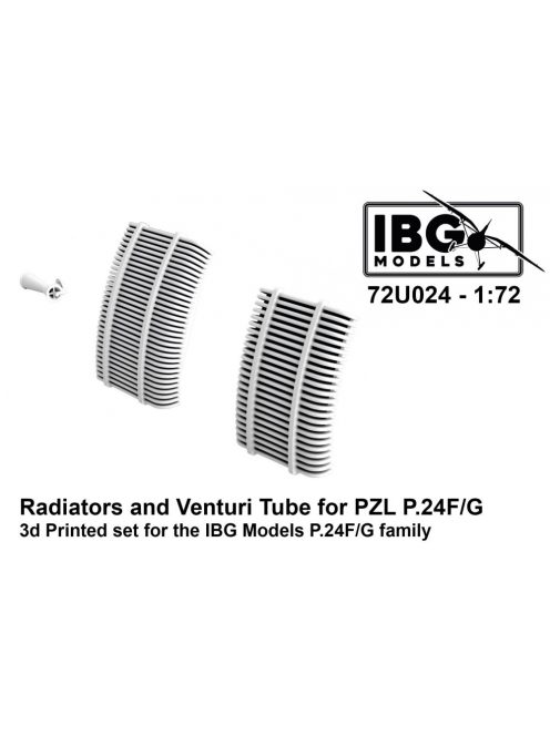 IBG - 1/72 Radiators and Venturi Tube for PZL P.24F/G - 3d printed