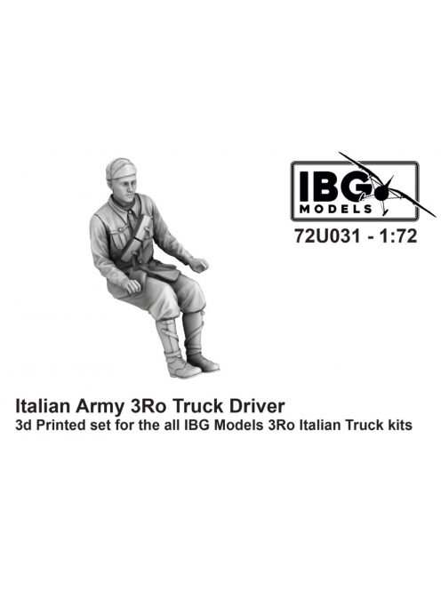 IBG - 1/72 Italian Army 3Ro Truck Driver (3d printed - 1 figure)