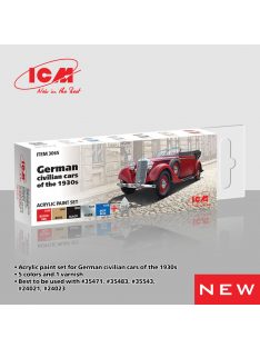   ICM - Acrylic Paint Set for  German civilian cars of the 1930s  6 x12 ml