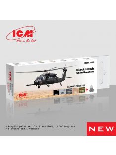   ICM - Acrylic Paint Set for Black Hawk. US helicopters  6 x12 ml