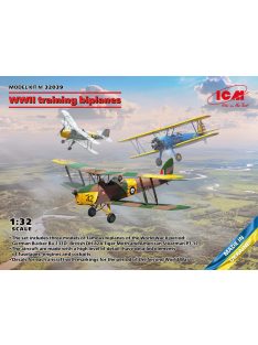   ICM - WWII training biplanes (Bücker Bü 131D, DH.82A Tiger Moth, Stearman PT-17)