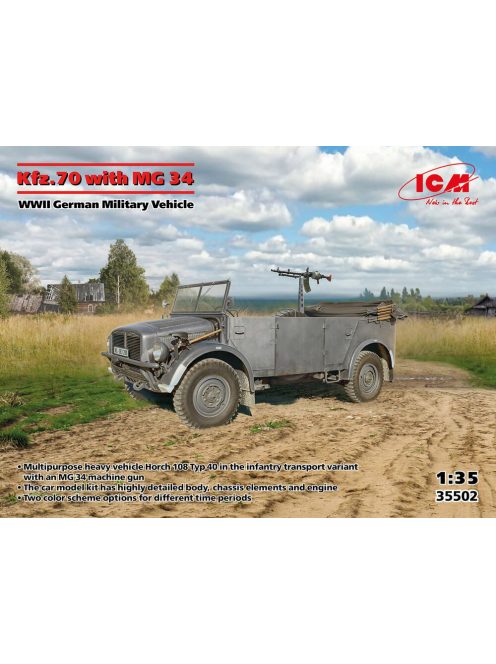 ICM - Kfz.70 with MG 34, WWII German Military Vehicle