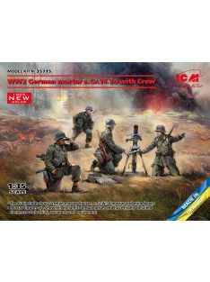   ICM - WW2 German mortar GrW 34 w.Crew (mortar a.4 figures)(100% new molds)