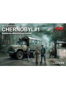   ICM - Chernobyl#1. Radiation Monitoring Station (ZiL-131KShM truck & 5 figures & diorama base with background)