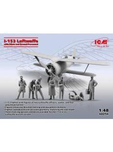   ICM - 1:48 ICM I-153 with Luftwaffe Pilots and Ground Personnel