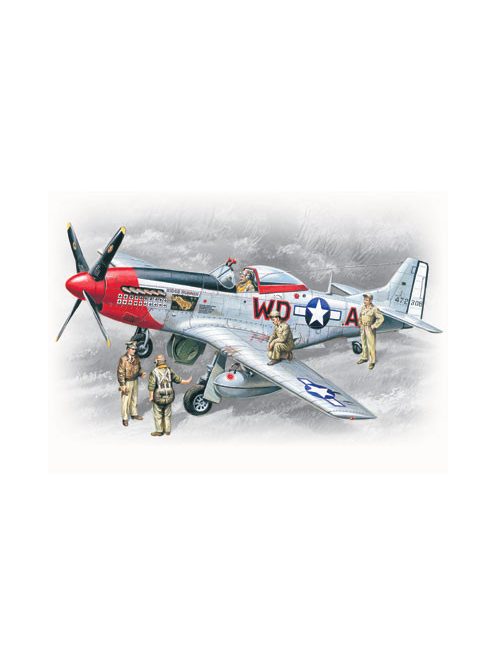 ICM - Mustang P-51D WWII American Fighter with USAAF Pilots and Ground Personnel