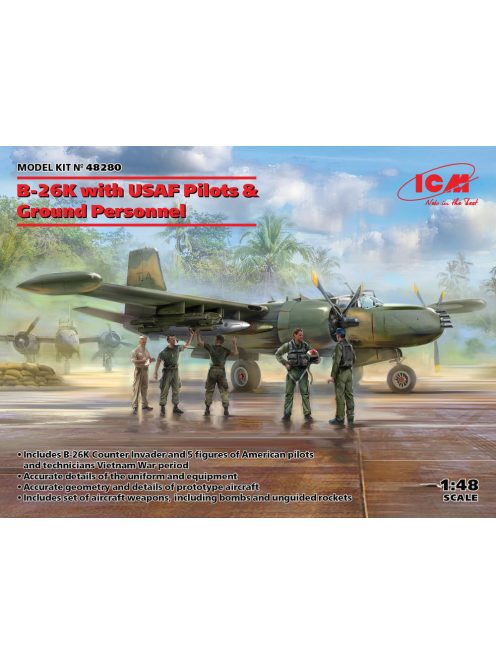 ICM - B-26K with USAF Pilots & Ground Personnel