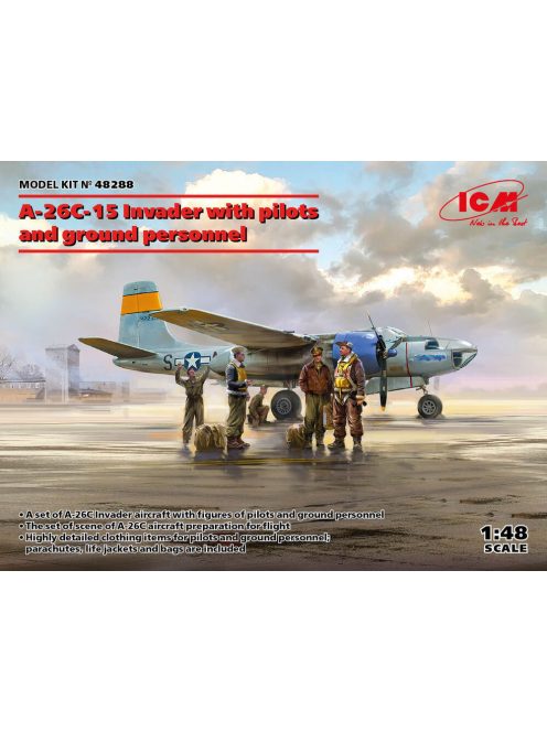 ICM - A-26C-15 Invader with pilots and ground personnel