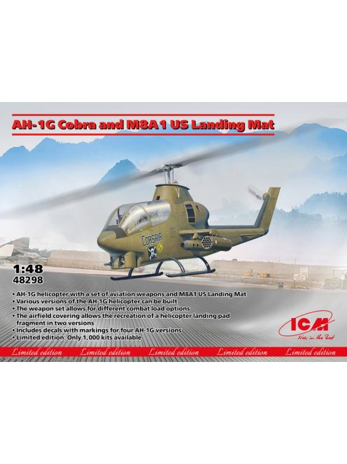 ICM - 1:48 ICM AH-1G Cobra and M8A1 US Landing Mat