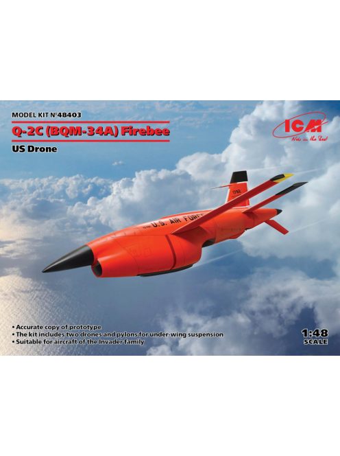 ICM - Q-2C (BQM-34A) Firebee, US Drone (2 airplanes and pilons) (100% new molds)