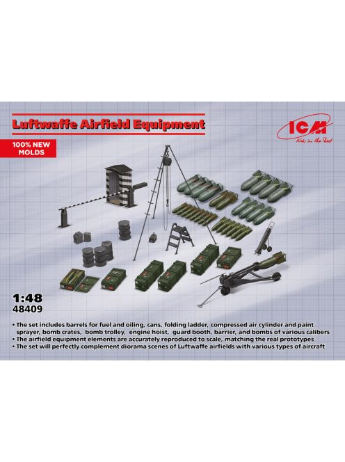 ICM - 1:48 Luftwaffe Airfield Equipment (100% new molds) - ICM